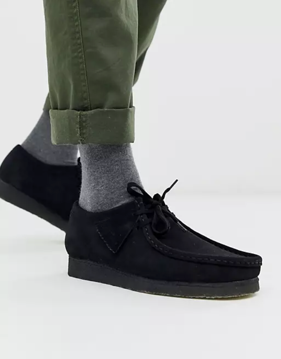 Wallabee Black Suede Clarks