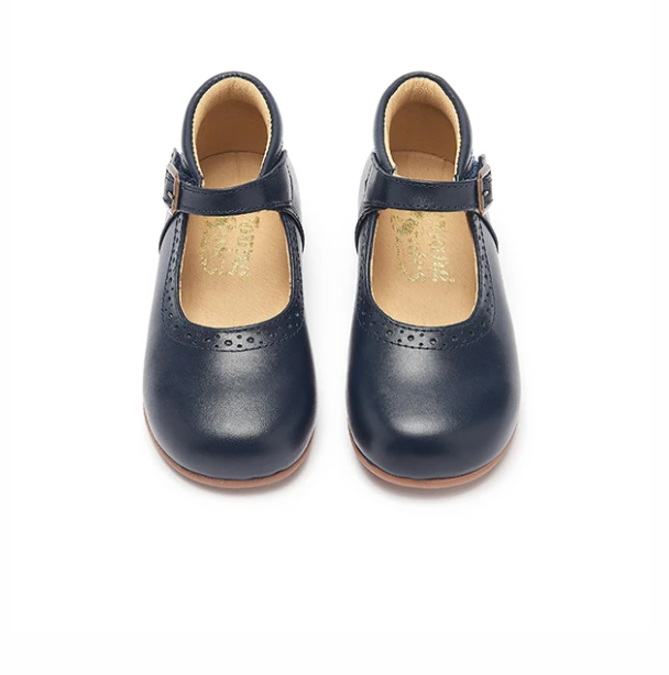 Dolly Velcro Mary Jane Navy Leather