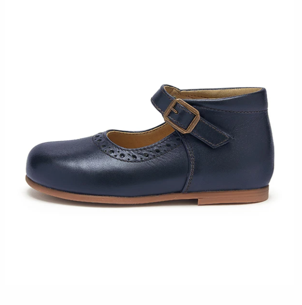 Dolly Velcro Mary Jane Navy Leather