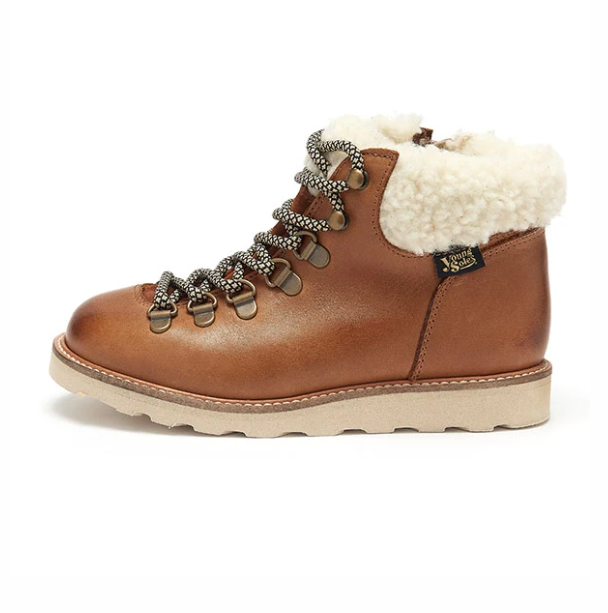 Eddie Fur Ankle-High Hiking Tan Burnished Leather