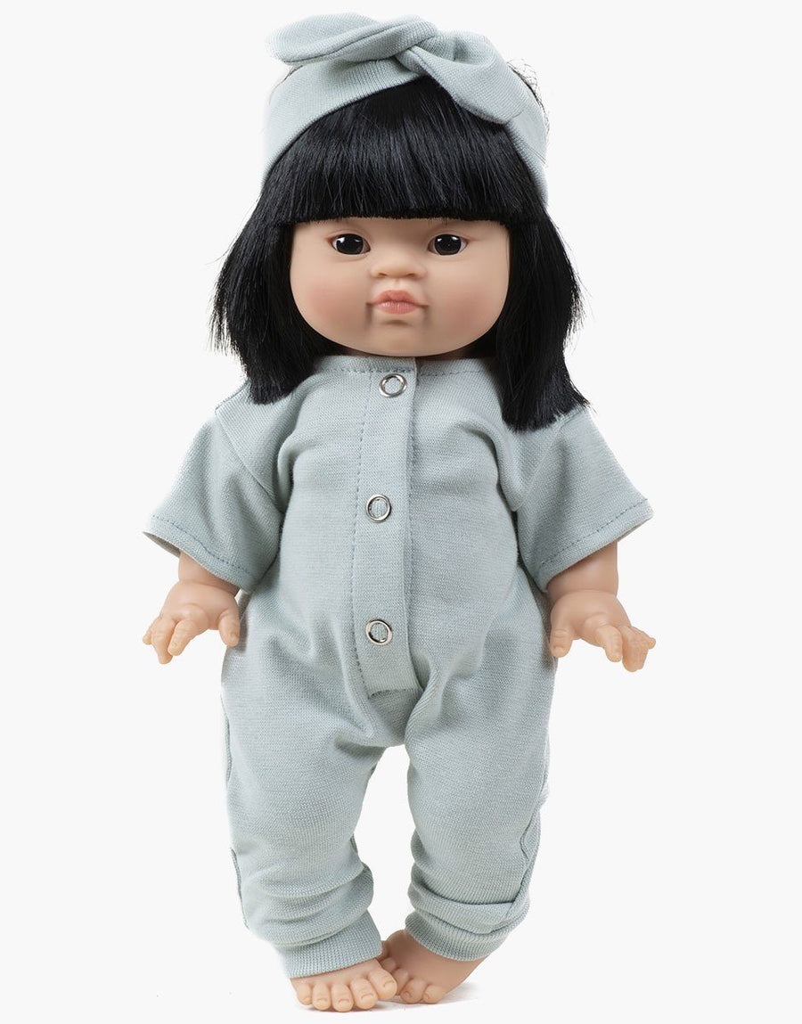 Gordis - Combinaison Lili et son headband en molleton Thé vert