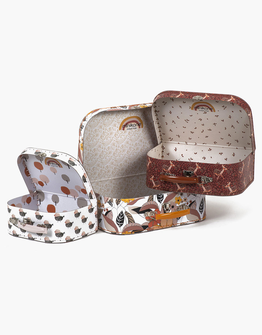 Lot de 3 valises imprimées