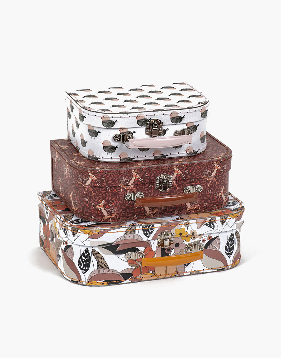 Lot de 3 valises imprimées