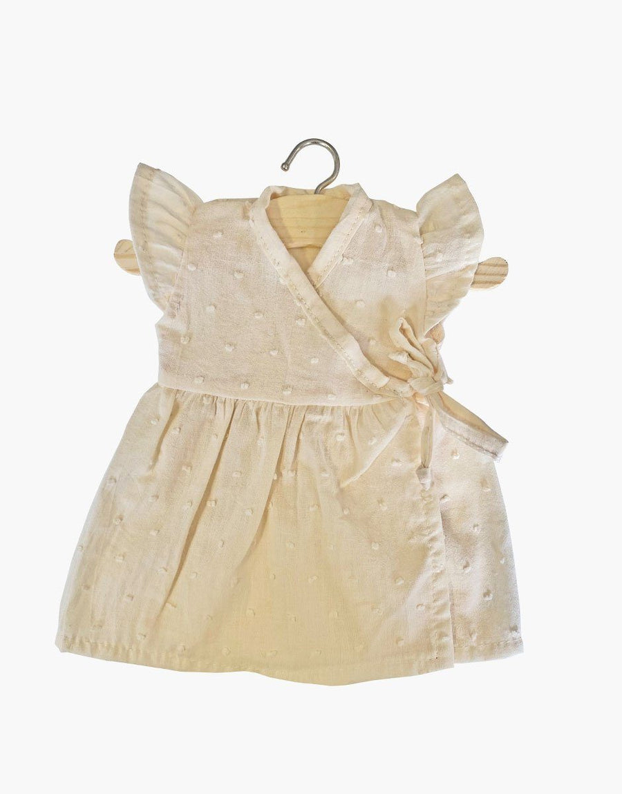 Gordis - Robe portefeuille Iris Plumetis Écru