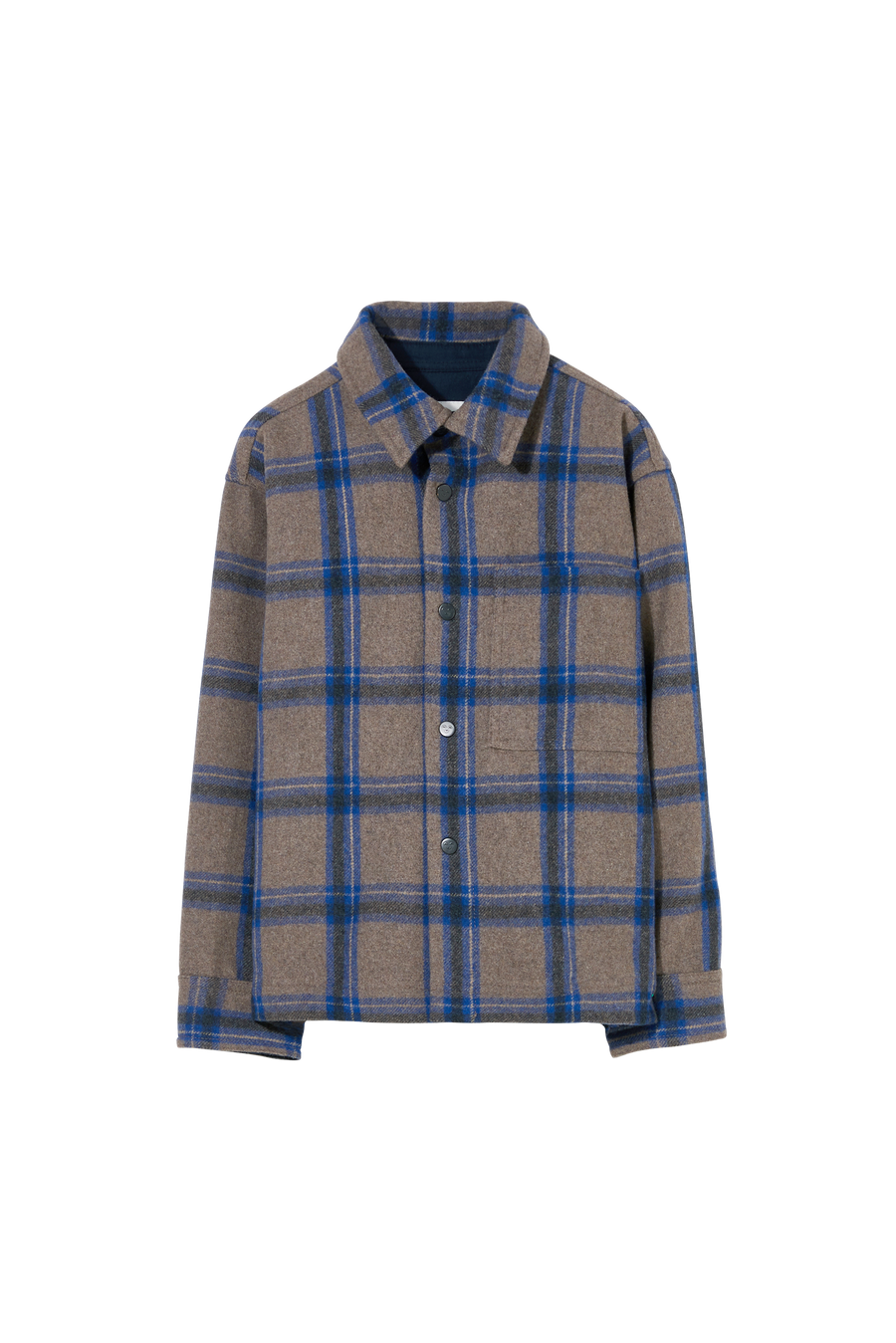 DOVA Warm Grey Checkers - Warm Long Sleeve Shirt