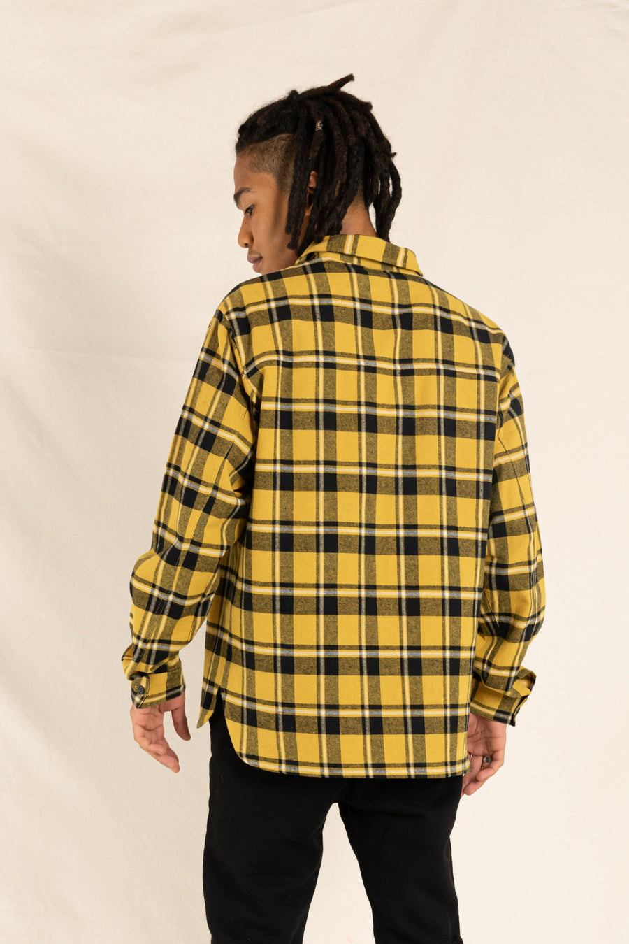 DUNKAN Warm Yellow - Cotton Long Sleeve Shirt