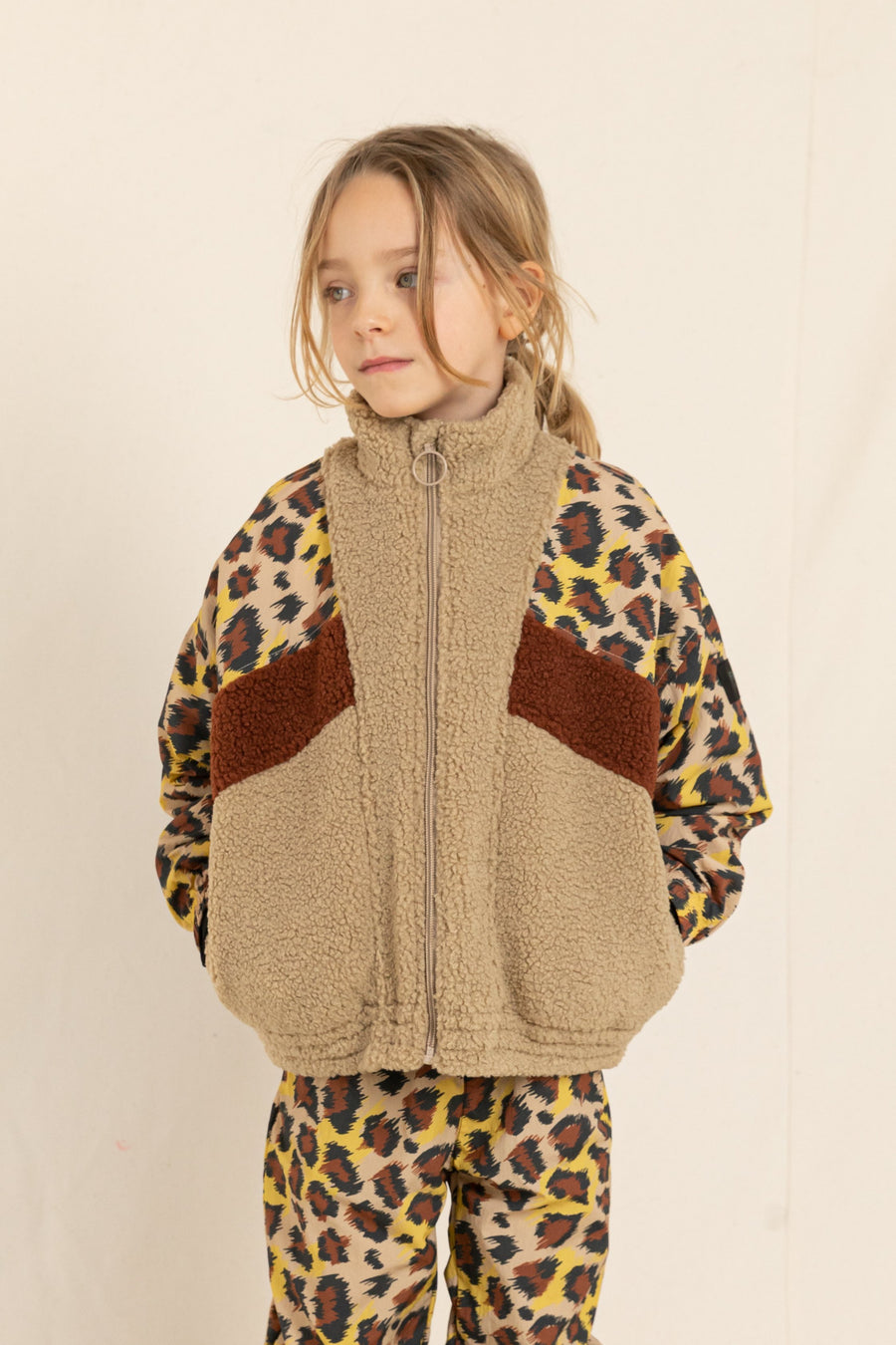 Finger in the Nose - Latte Leopard Tacksuit Jacket