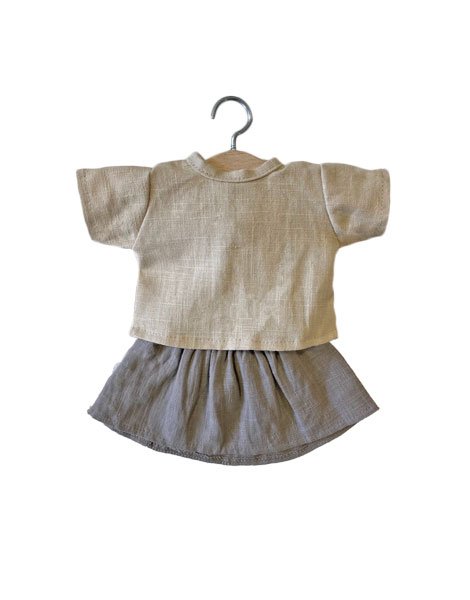 Gordis - Ensemble Réjane en lin Mastic / Taupe