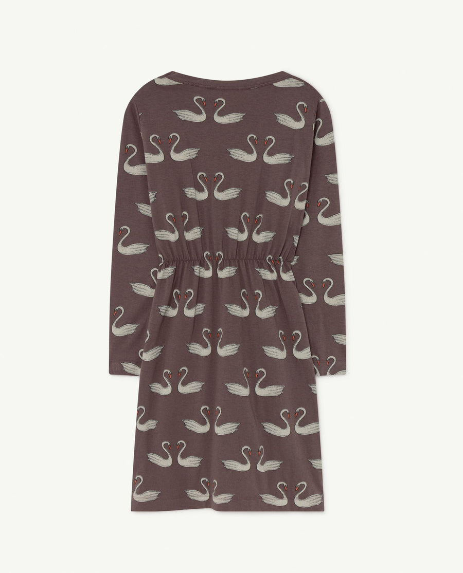 Crab Kids Dress Deep Brown Swans