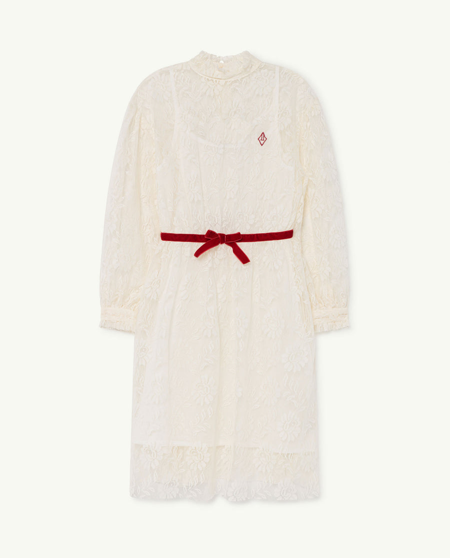 Dolphin Kids Dress Raw White Logo