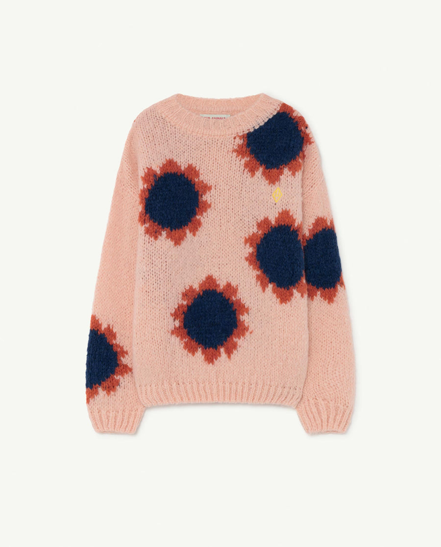 Flowers Bull Kids Sweater Soft Pink Logo