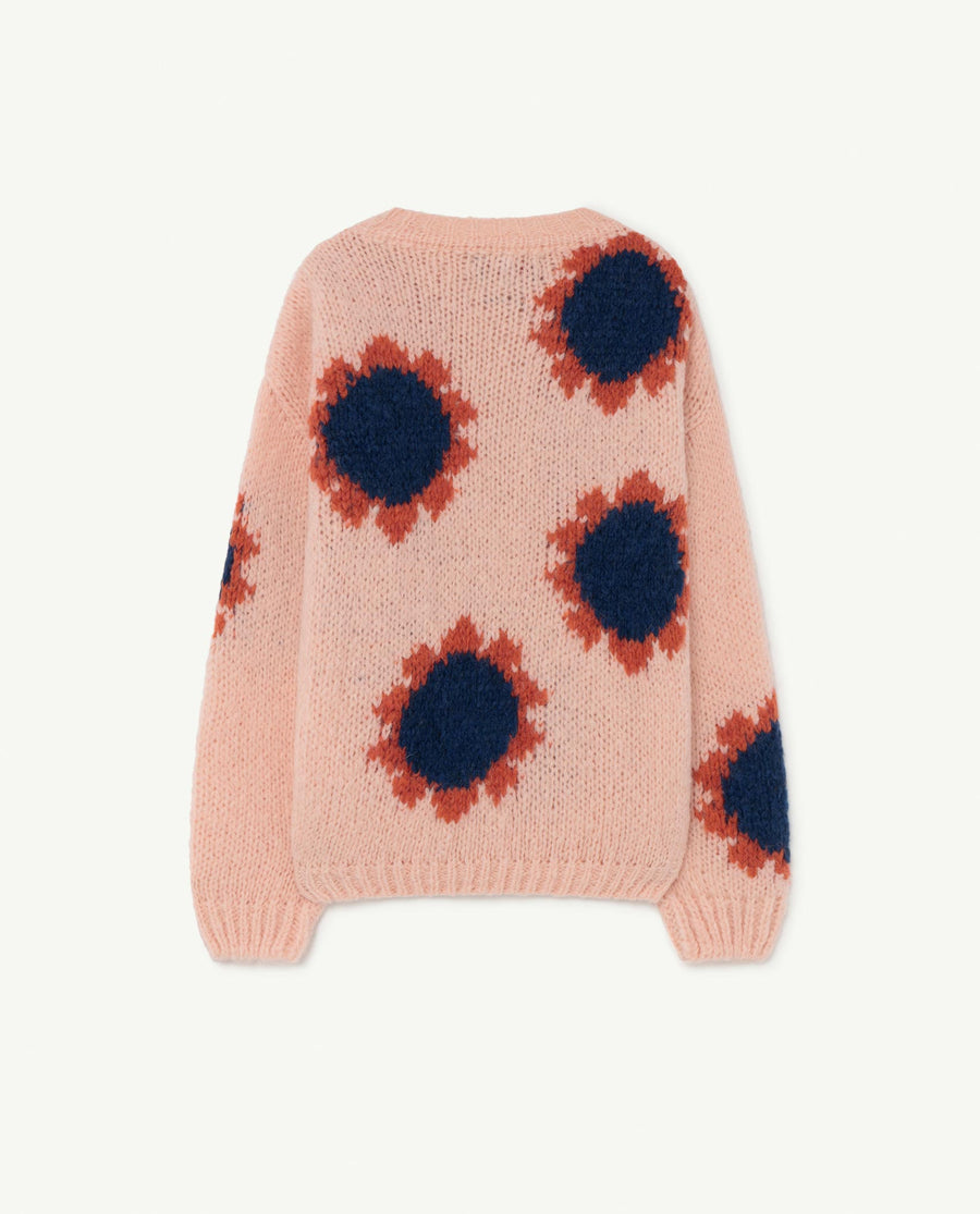 Flowers Bull Kids Sweater Soft Pink Logo