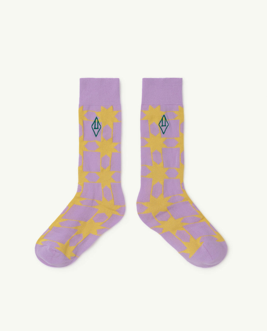 Hen Kids Socks Purple Logo