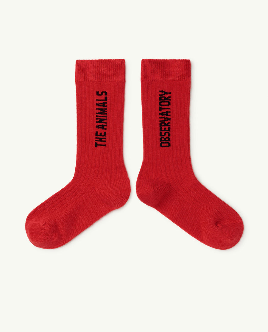 Worm Kids Socks Red