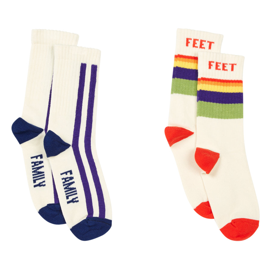 Pack 2 Chaussettes Cheesy Funky White