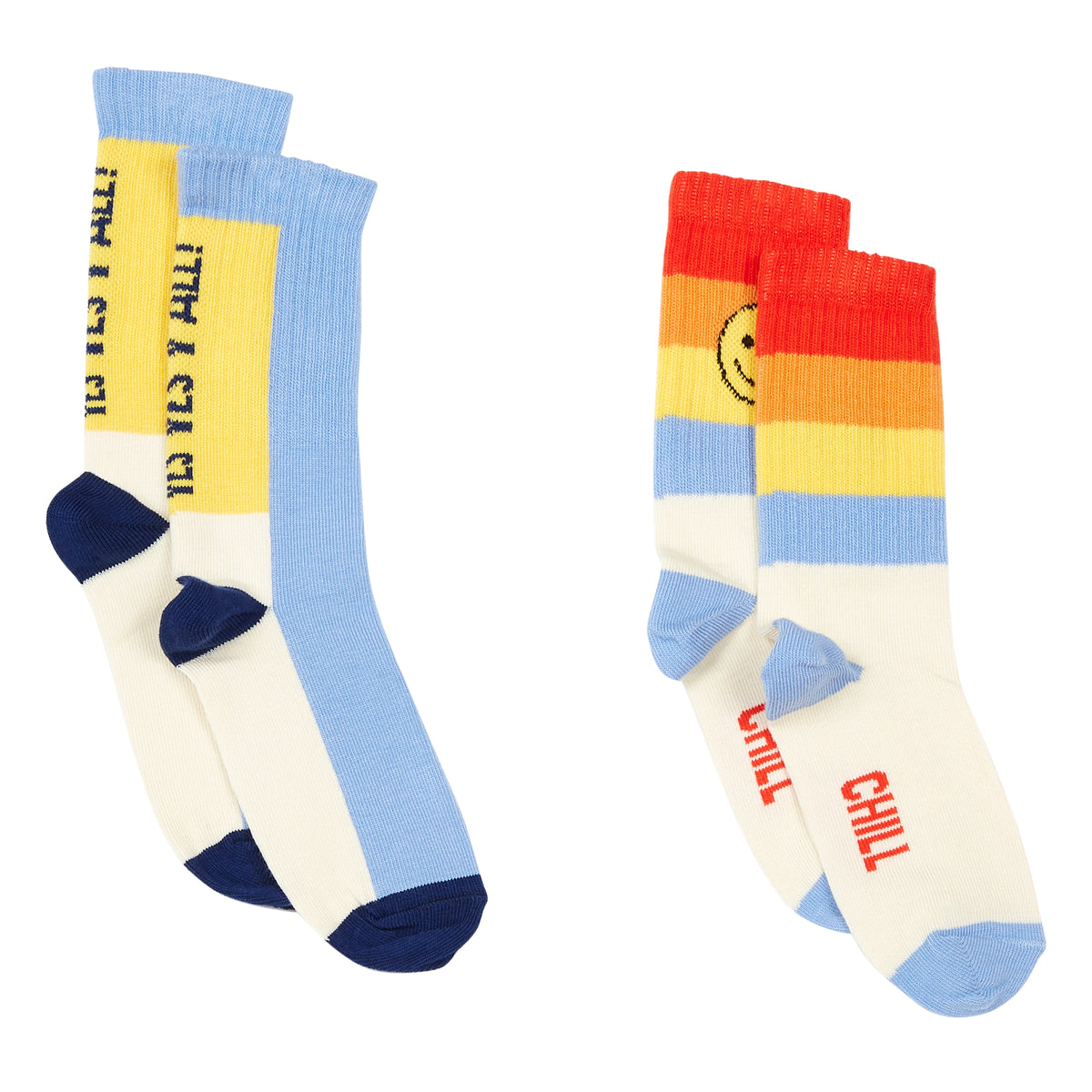 Pack 2 Chaussettes Yes Yes Chill White