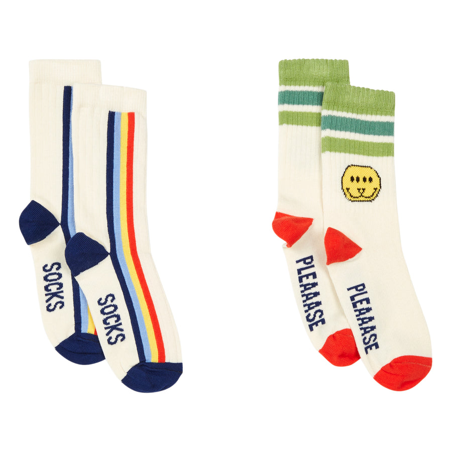 Pack 2 Chaussettes Cheesy Stinky White