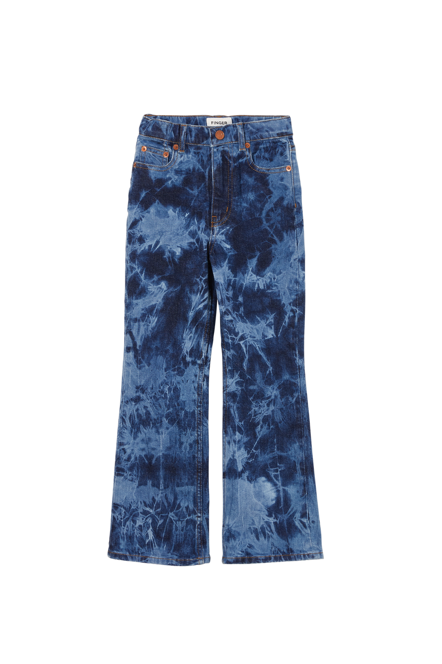 FIONA Blue Tie & Dye - Flare Fit Jeans