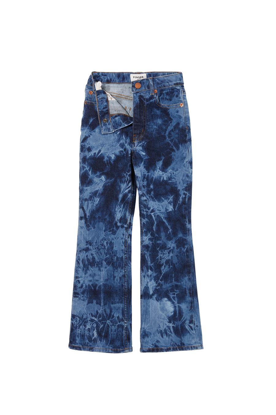 FIONA Blue Tie & Dye - Flare Fit Jeans