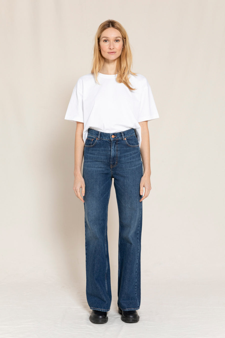 FIONA Medium Blue - Flare Fit Jeans