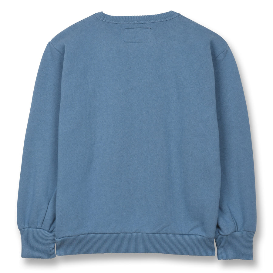 Hiroko Stone Blue Pegasus - Girl Knitted Crew Neck Sweatshirt
