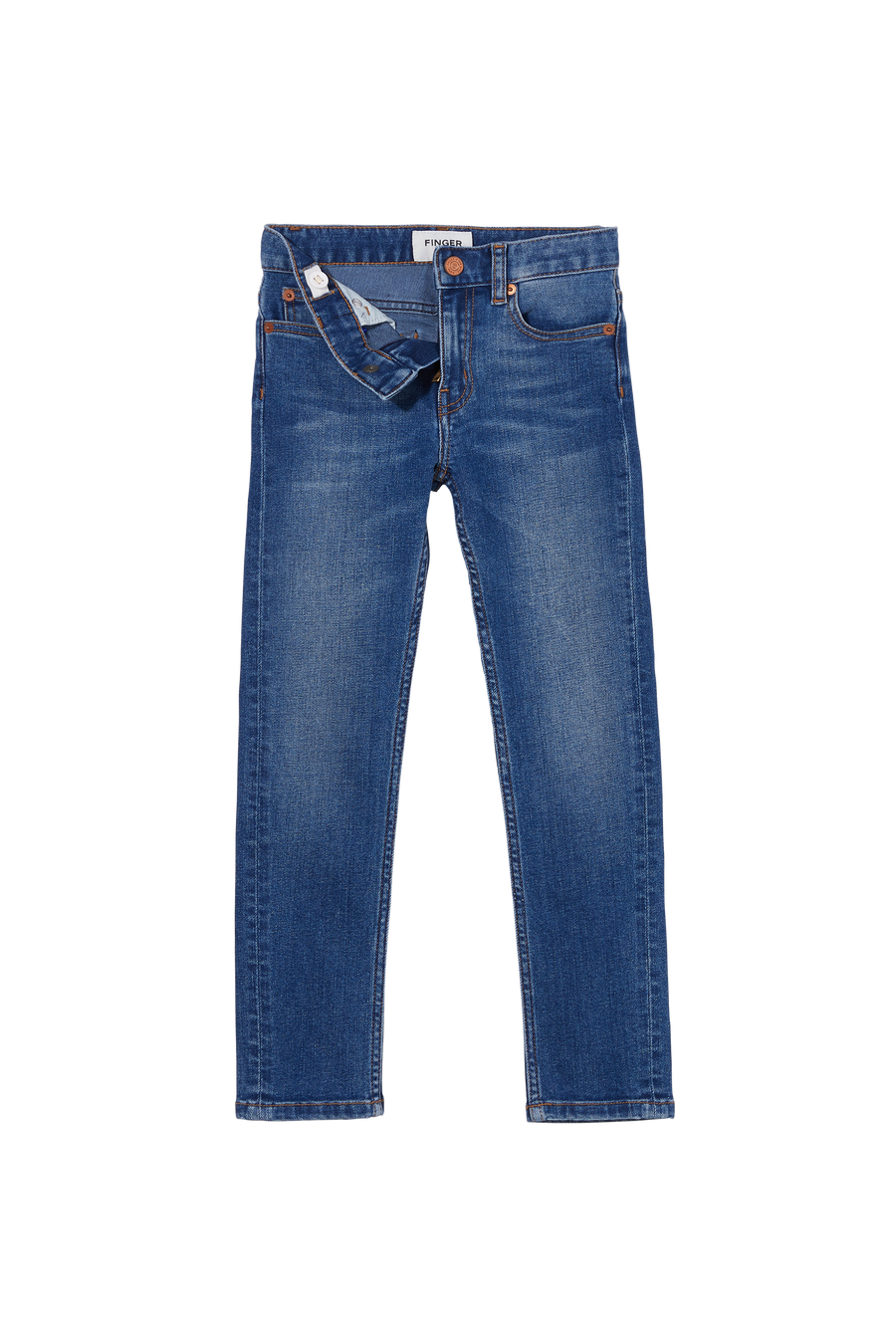 Authentic Blue 5 pocket slim fit jeans