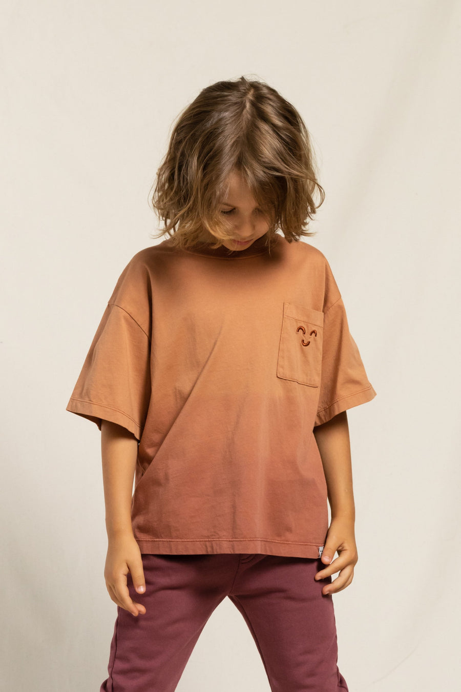 Finger in the Nose - T-shirts / Polos - KING Brick/Dark Plum Dip Dye - Short Sleeves T Shirt