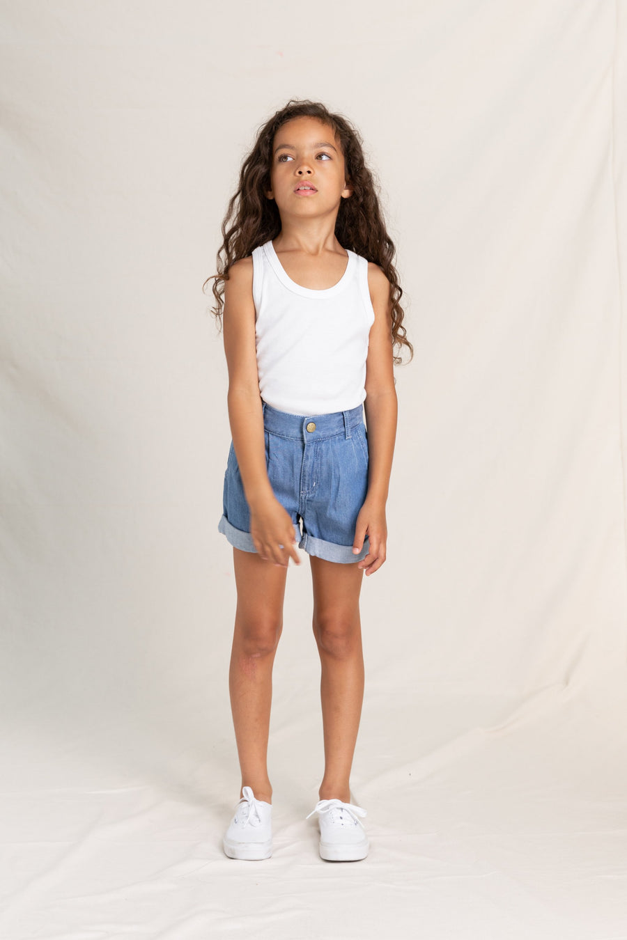 Finger in the Nose - Shorts - MARLIE Bleached Blue - Loose Fit Shorts