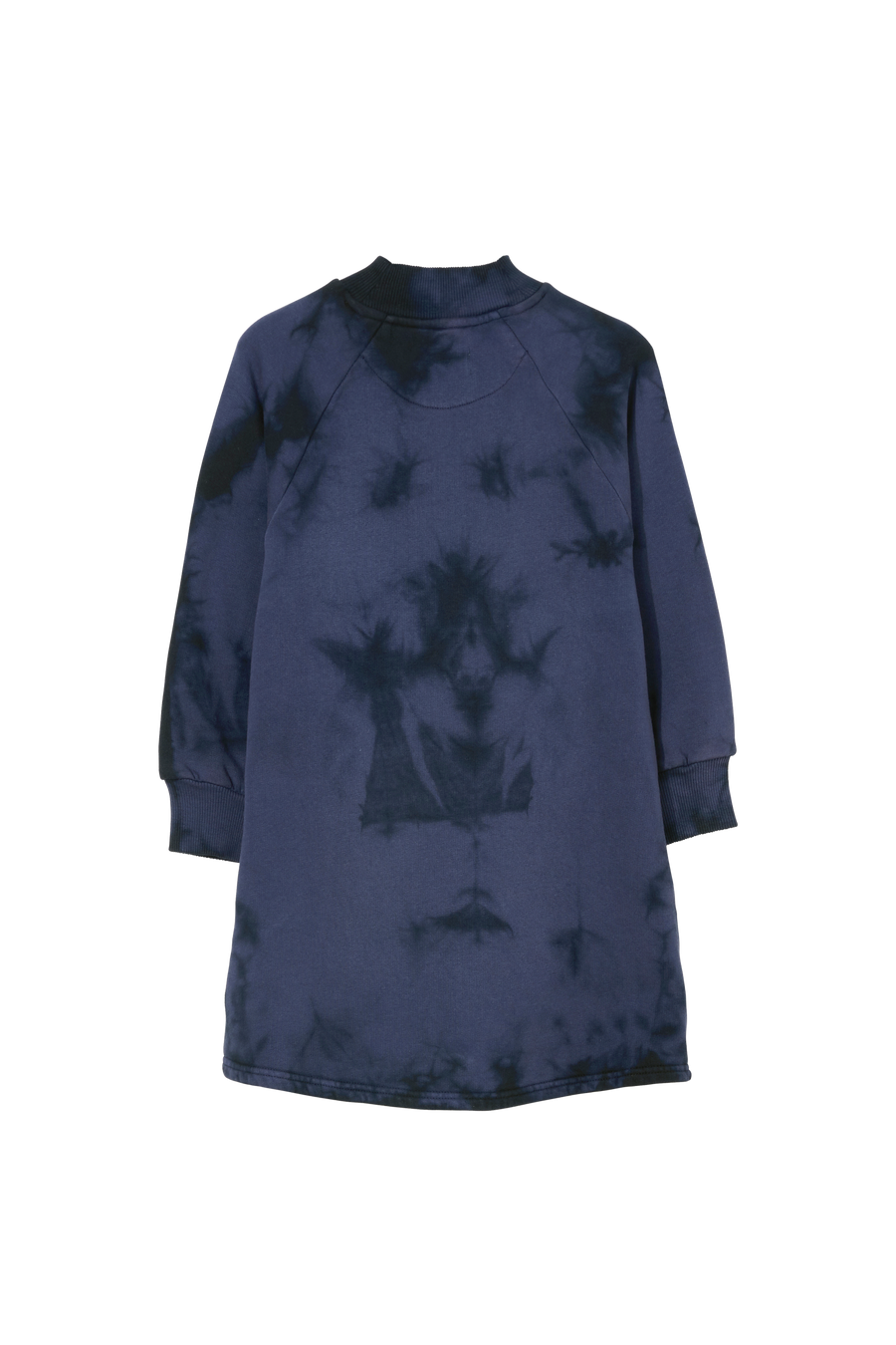 NEW ROOMY Navy Tie & Dye - Long Sleeve Fleece Dress