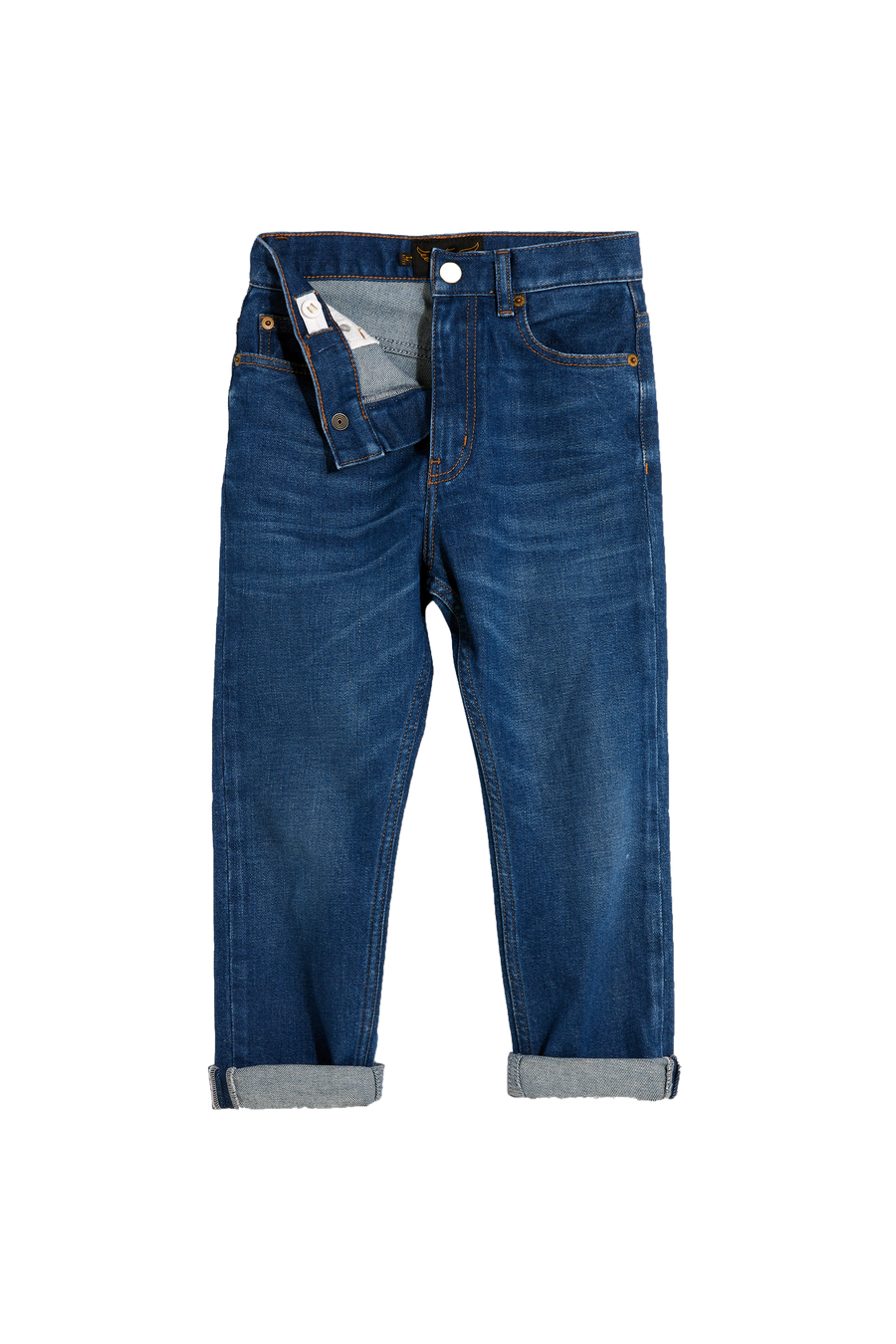 5-Pocket Tapered Fit Jeans - Blue Denim