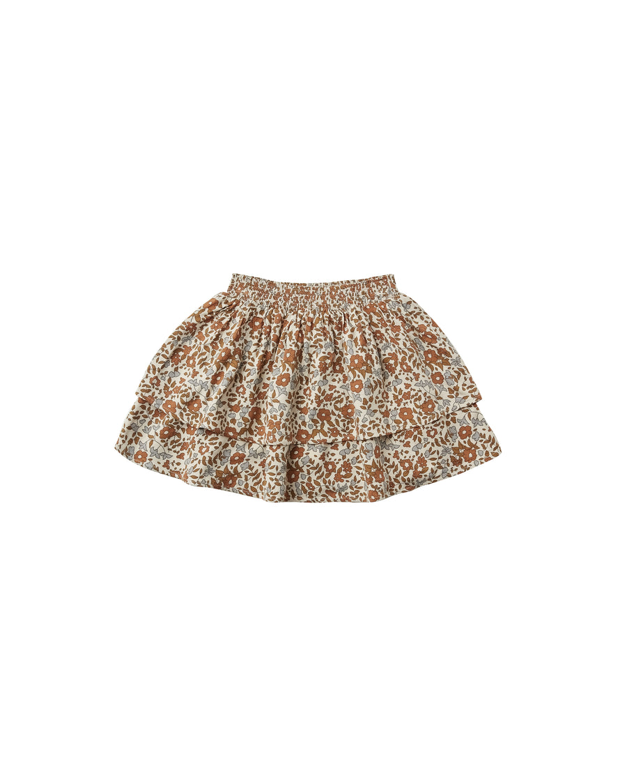 Tiered Mini Skirt Bloom Beige