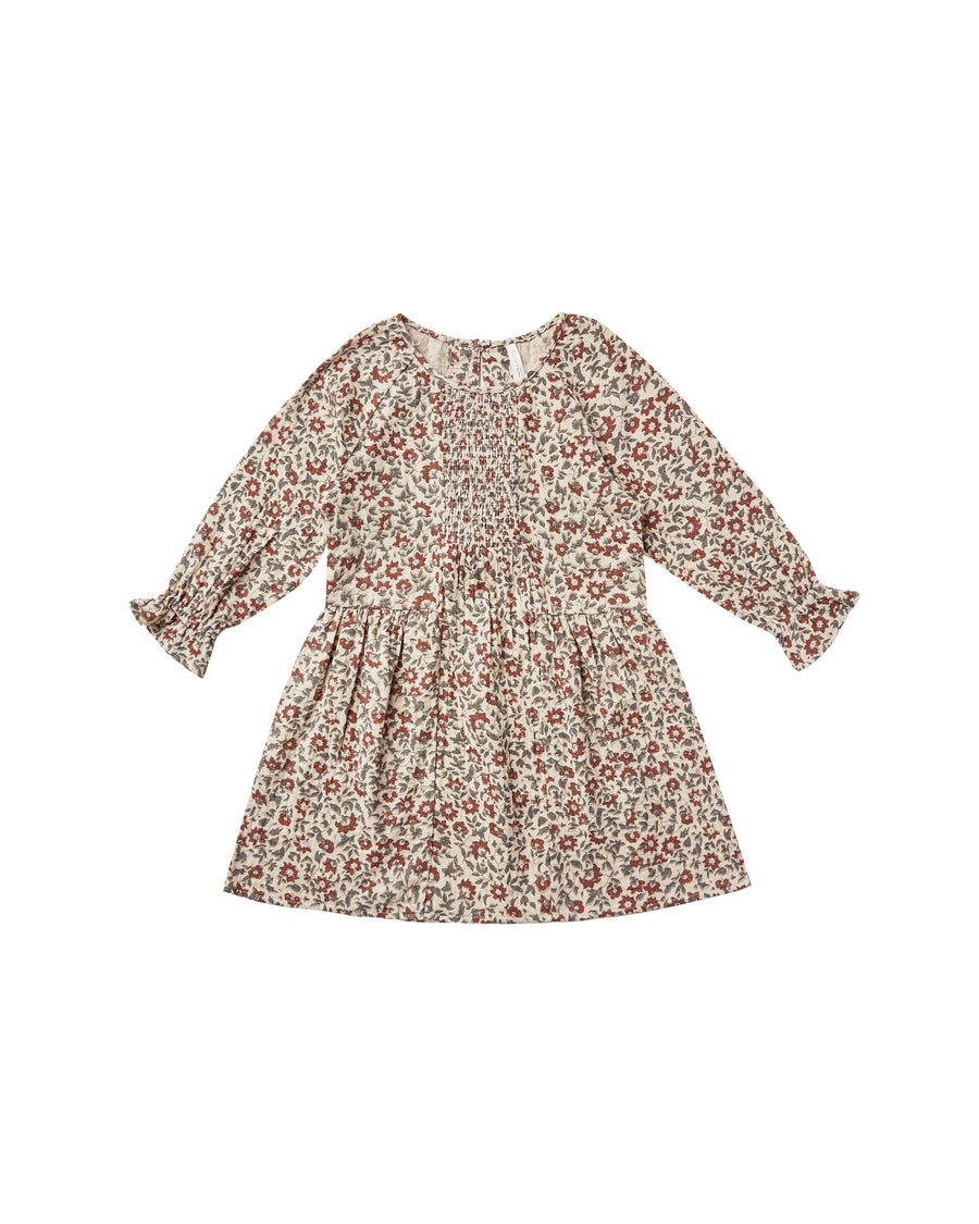 Sadie Dress Vintage Floral Stone