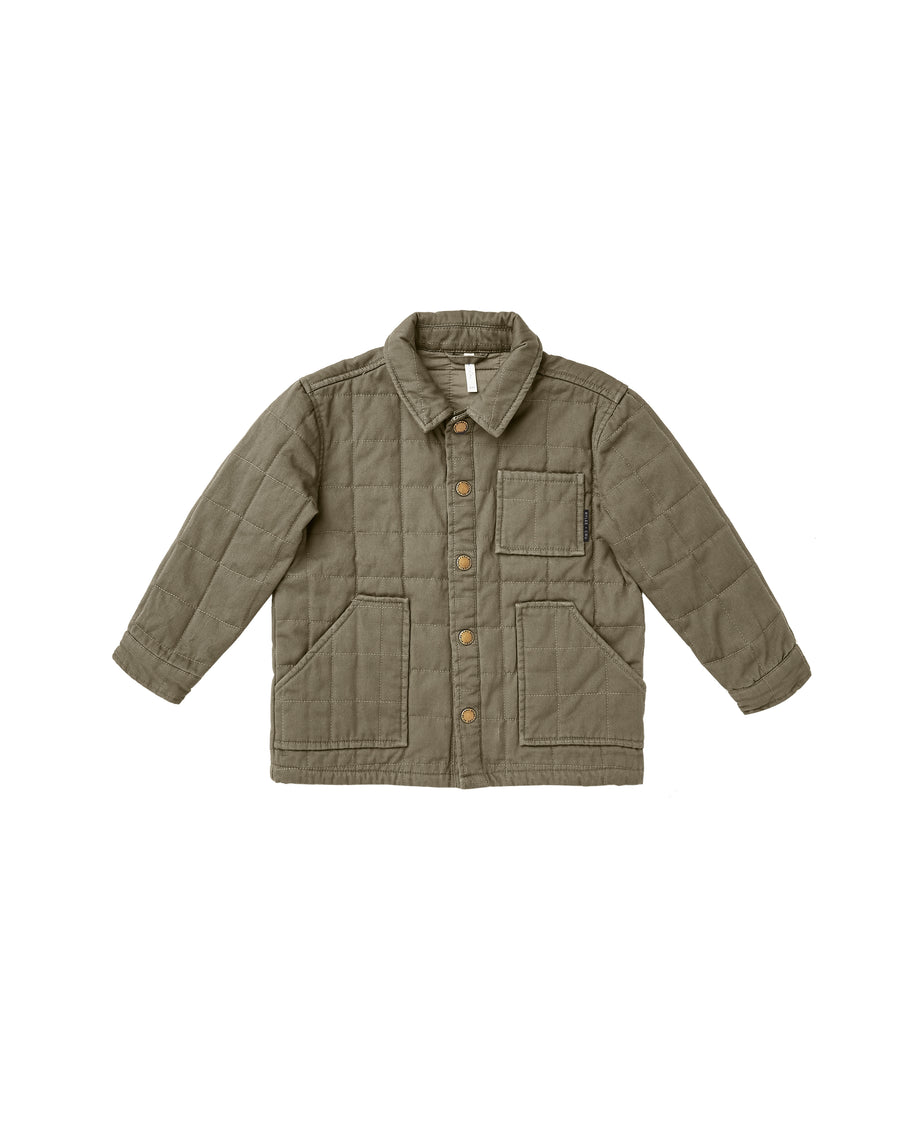 Quilted Chore Jacket Olive