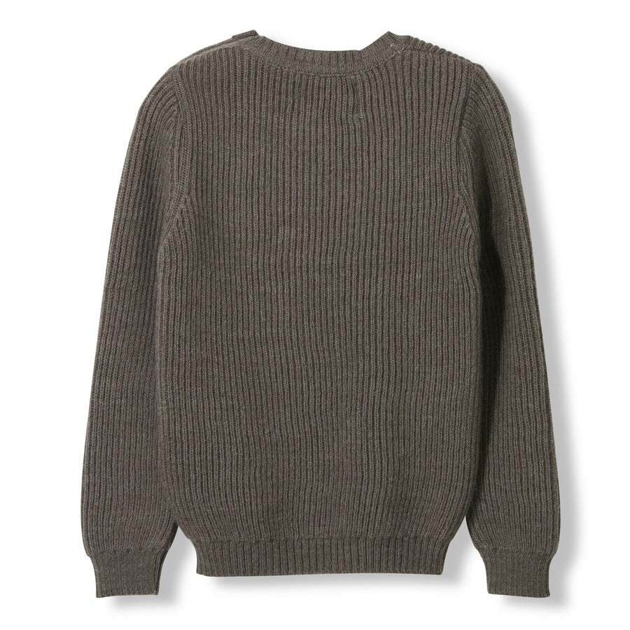 Rudy Khaki Heavy Knitted Round Neck Jumper
