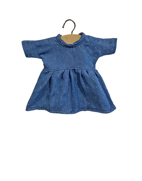 Amigas - Robe Faustine en coton Denim à pois