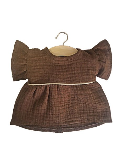 Gordis - Robe Daisy en coton double gaze Chocolat