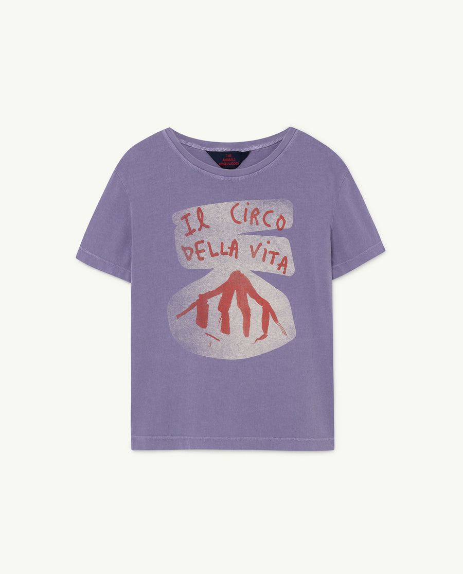 The Animals Observatory - T-shirts / Polos - Rooster Kids+ T-Shirt Purple Circo