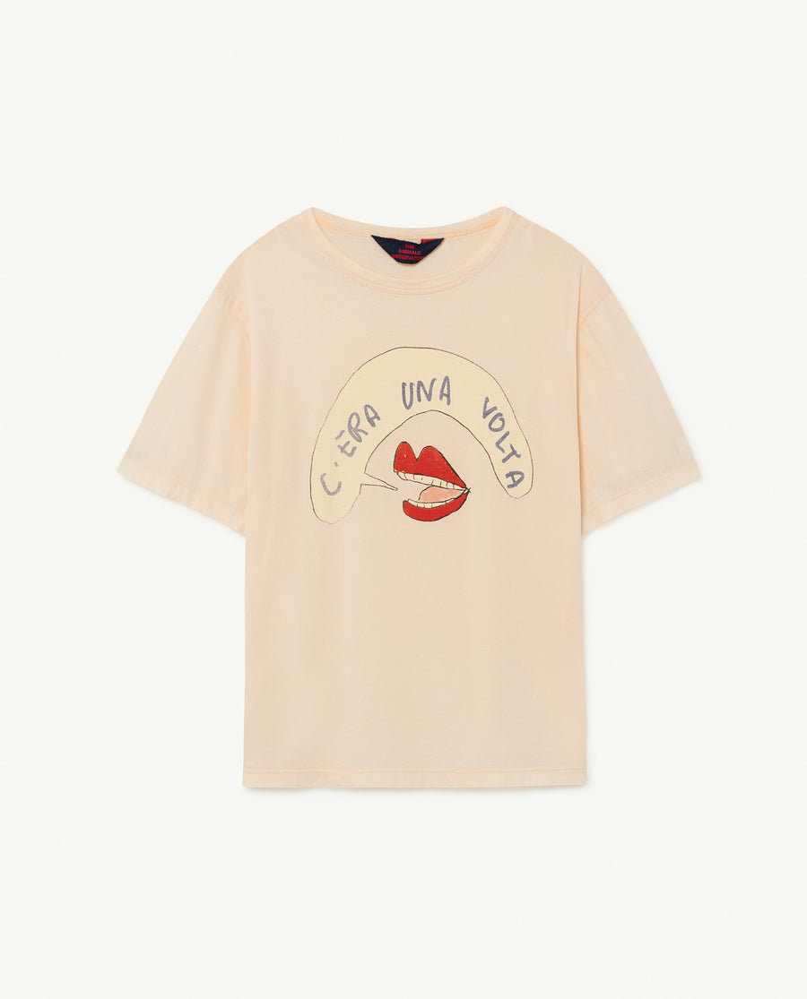 The Animals Observatory - T-shirts / Polos - Rooster Oversize Kids+ T-Shirt Peachy Mouth