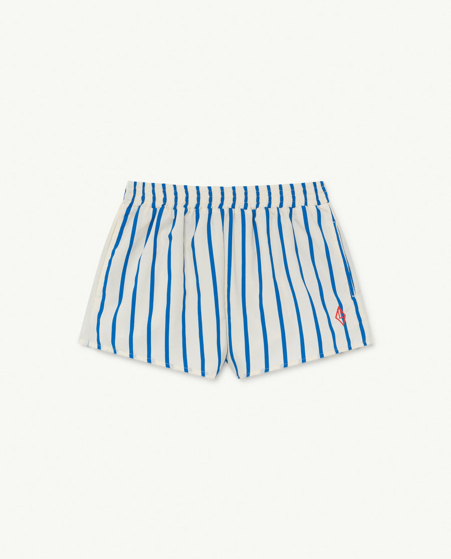 The Animals Observatory - Swimwear - Puppy Kids Swimsuit White Stripes