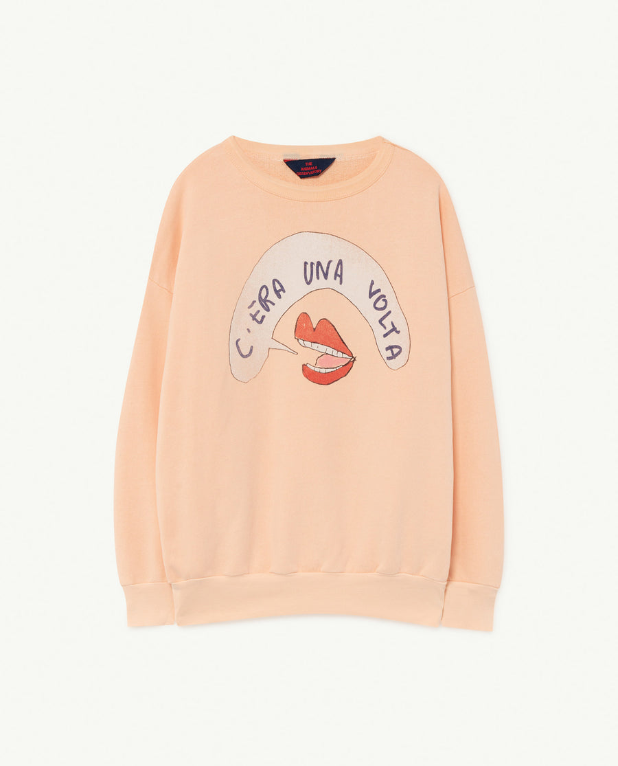 The Animals Observatory - Sweatshirts - Big Bear Kids+ Sweatshirt Peachy Mouth