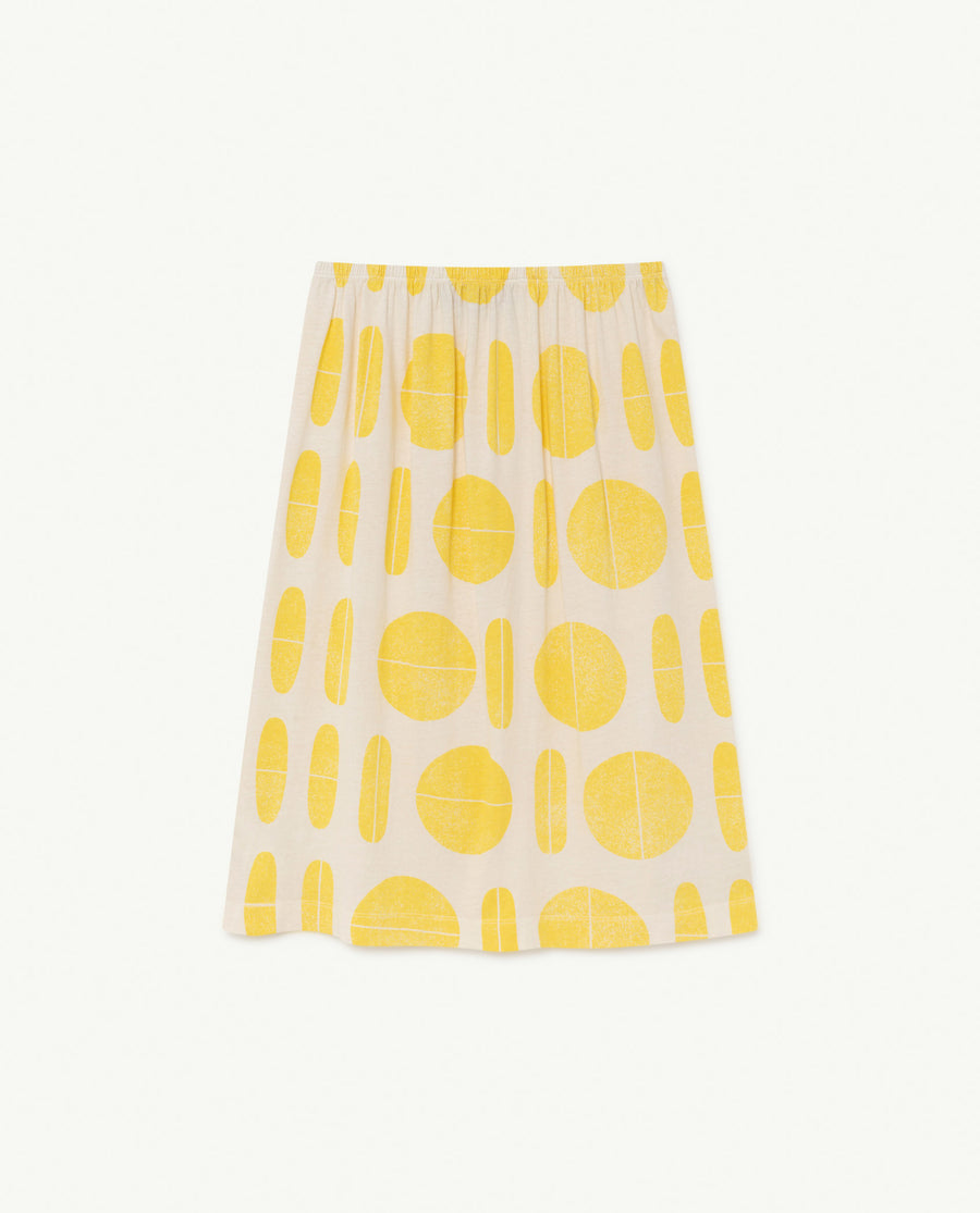 The Animals Observatory - Skirts - Ladybug Kids Skirt Soft Yellow Ribbons