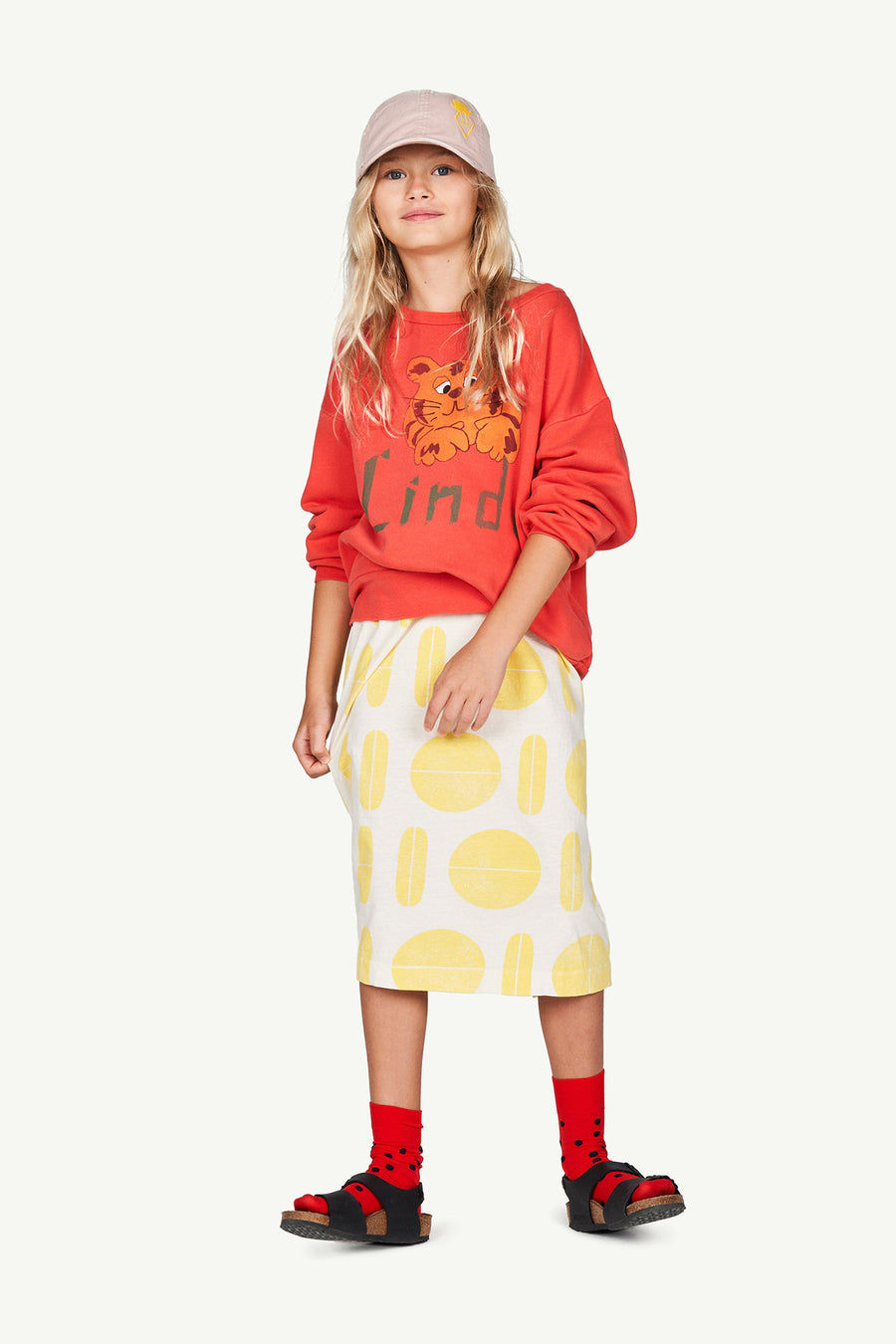 The Animals Observatory - Skirts - Ladybug Kids Skirt White Ovals