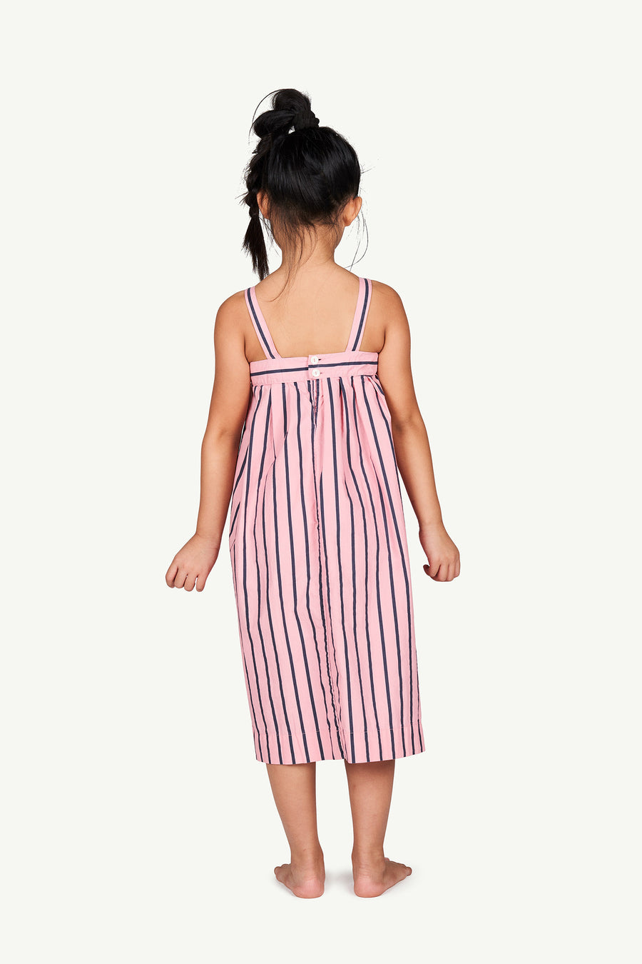 The Animals Observatory - Dresses - Giraffe Kids Dress Pink Stripes