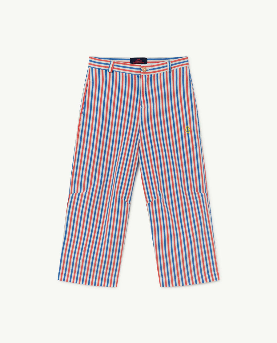 The Animals Observatory - Pants - Camel Kids Trousers White Stripes