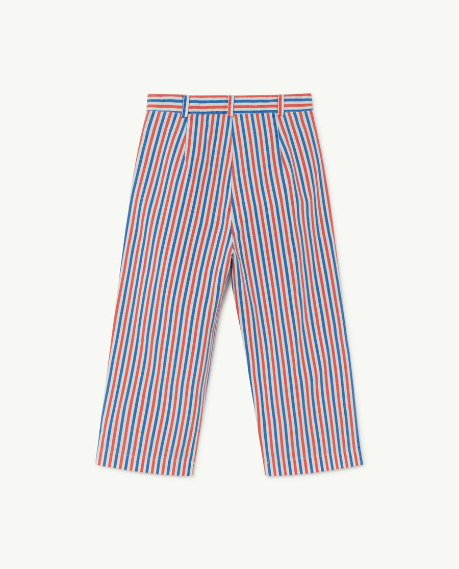 The Animals Observatory - Pants - Camel Kids Trousers White Stripes