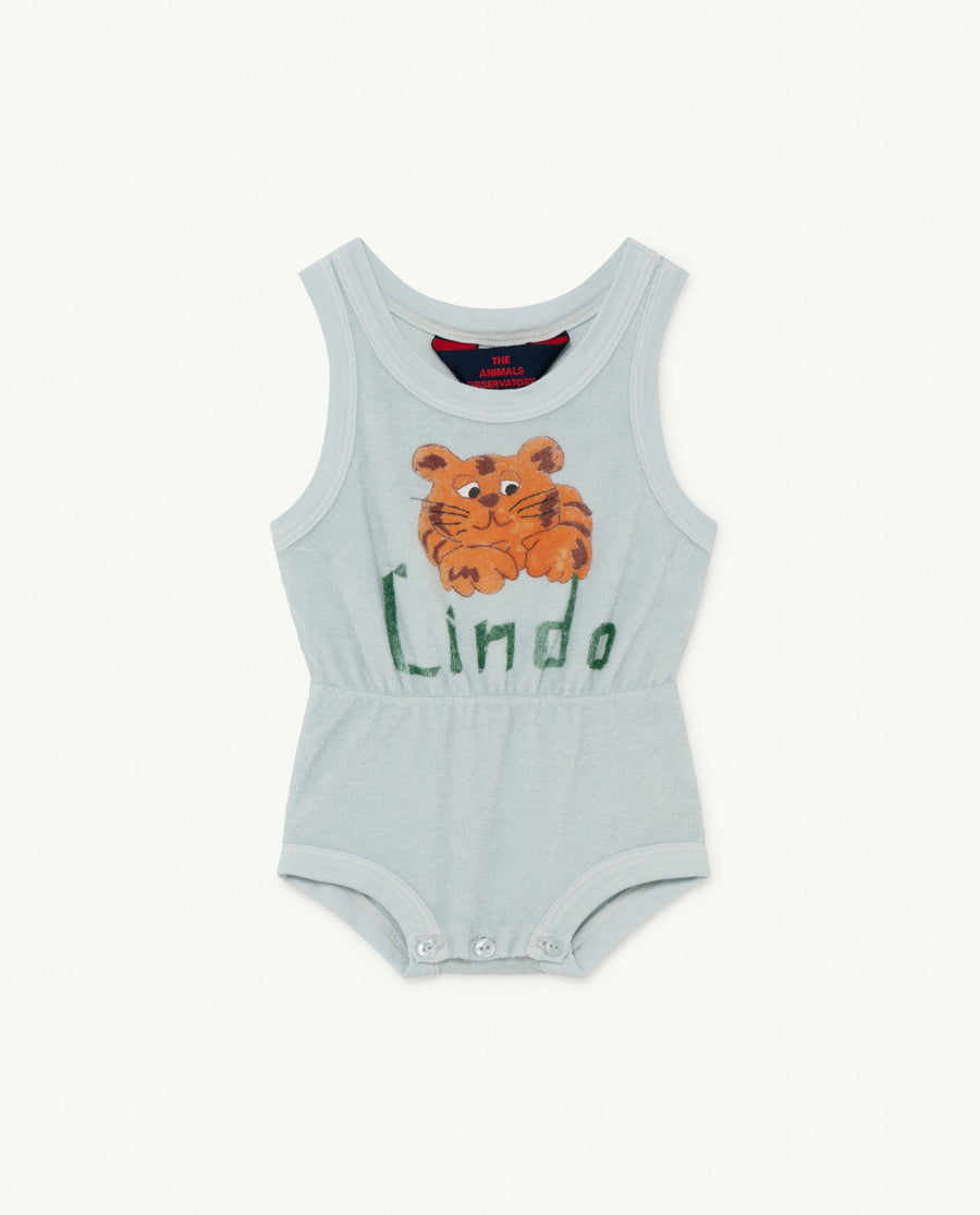 The Animals Observatory - Pyjamas / Bodies - Squirrel Baby Body Blue Lindo