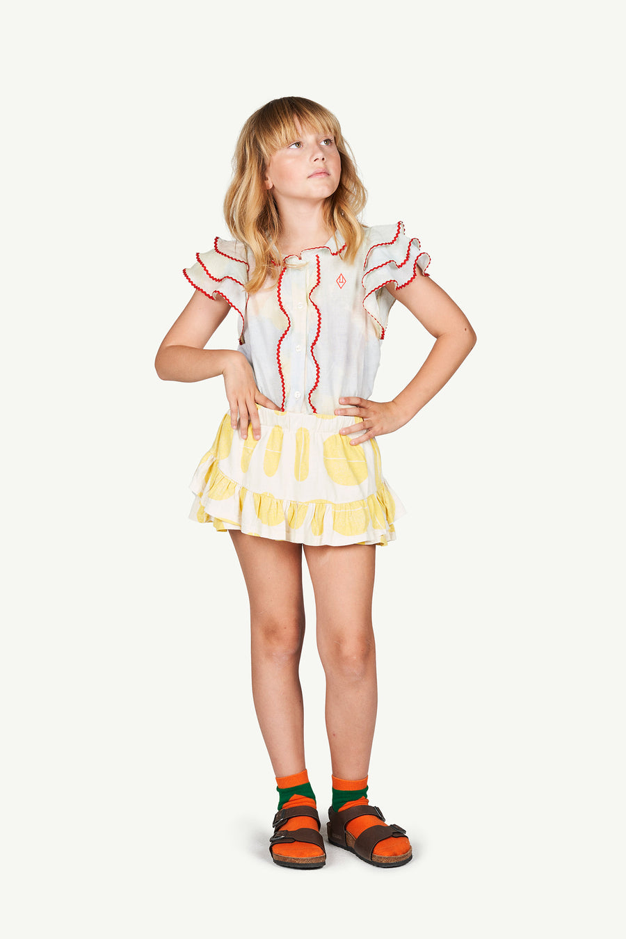 The Animals Observatory - Skirts - Kiwi Kids Skirt White Ovals