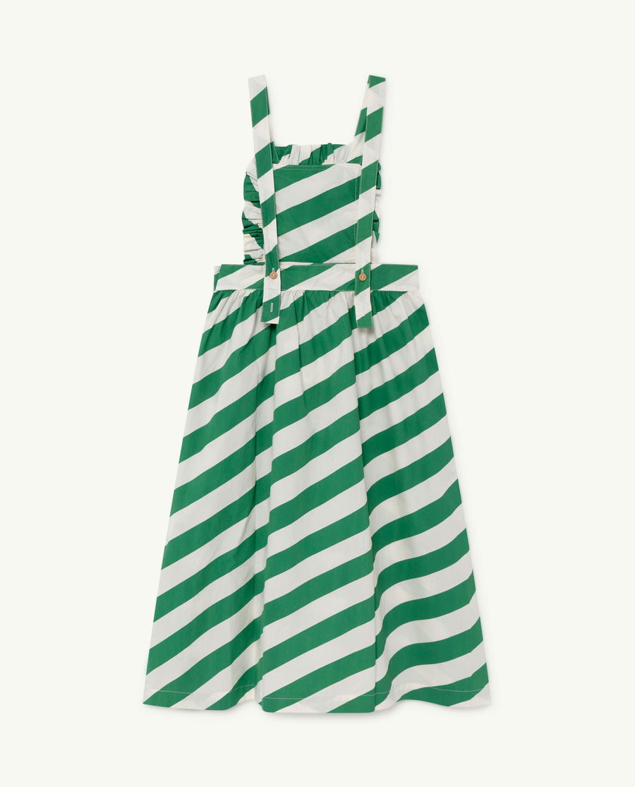 Cow Kids Dress White Stripes