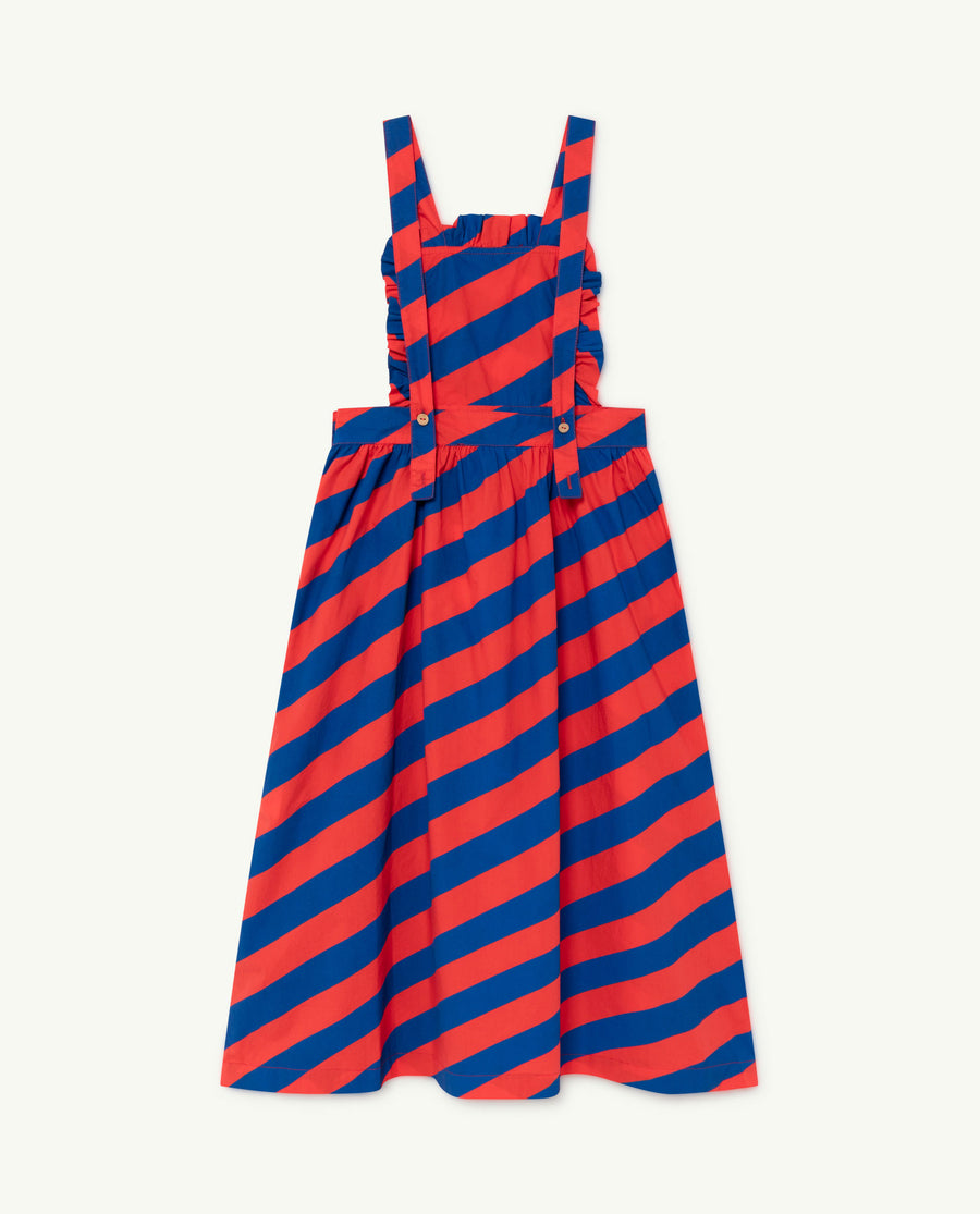 Cow Kids Dress Red Stripes