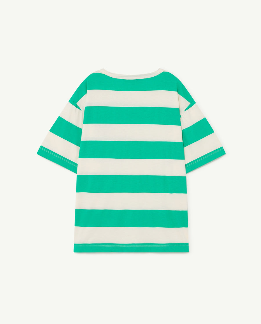 T-Shirt Green Stripes - The animals Observatory